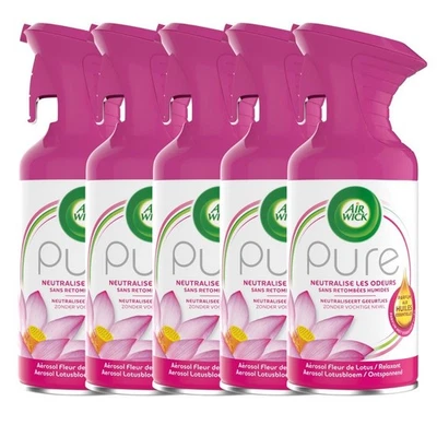 [3059943024427-5] AIR WICK Lot de 5 Désodorisants Pure Relaxant Parfum Aux Hu...