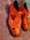 Vtg Aerosoles Texas Women's 7.5B 4 Give Red Leather Slide Sandals Comfort Boxed — photo 2