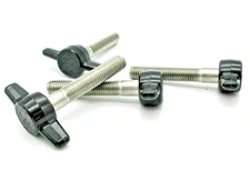 4X - 1/4"-28 Fine Thread Thumb Screws / Tee Wing Bolts / Delrin /  Choose Color
