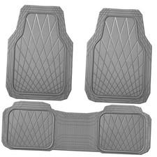 Heavy Duty Rubber Car Floor Mats, Deep Dish All Weather Car Mats Full All Gray