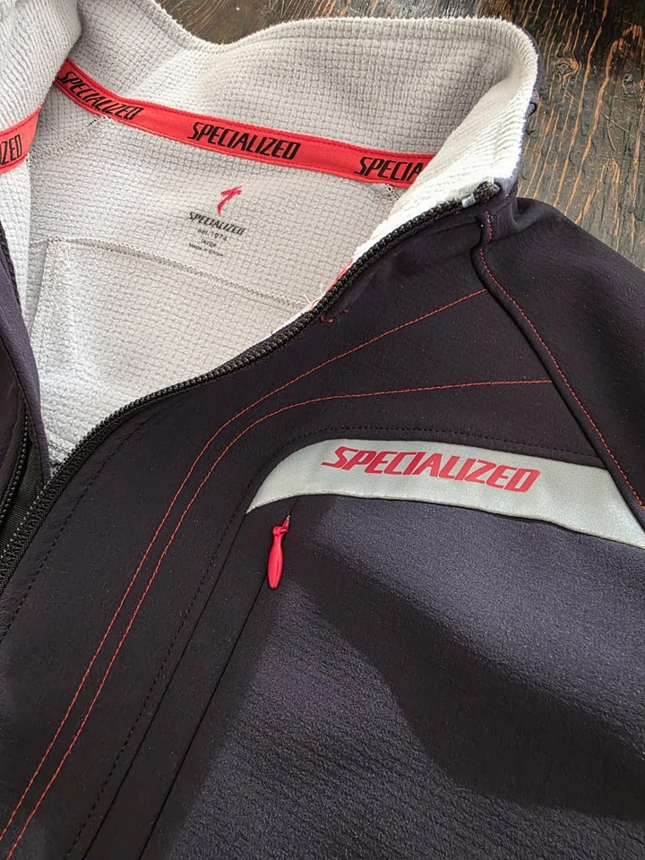 Specialized Men’s Softshell Jacket Insulated Cycling Zip Up Coat Jacket Large - Image 2 of 4
