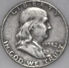* 1952-D Franklin Half Dollar 90% Silver As Shown