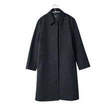 WXYZ Work Shop Yohji Yamamoto Y's Wool Balmacan Coat Charcoal Gray Used