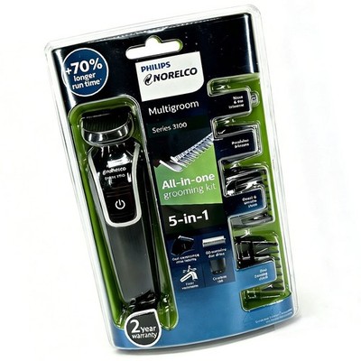 Philips Norelco Multigroom 3100 QG3330 5-in-1 Trimmer Kit Waterproof Beard Hair