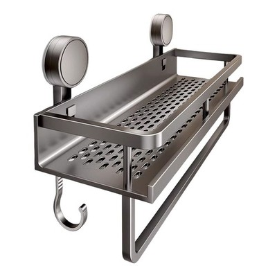 Heavy Duty Suction Cup Shower Caddy Rack Bathroom Wall Shelf Organizer