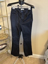 Madewell Curvy Skinny Flare Jeans Black Wash Size 28