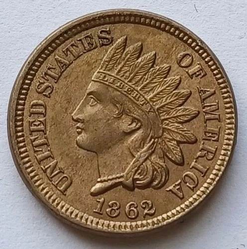 1862 Indian Head Cent - UNC Details, Nice Date & Grade Penny 1C coin