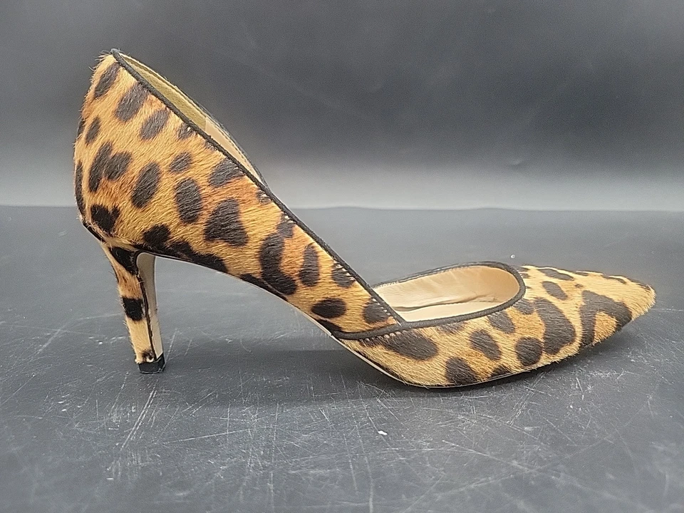 J CREW calf Hair LEOPARD cheetah PRINT heels Pumps womens TRENDY SHOES Size 6 - Image 4 of 4