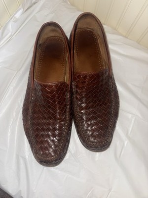 Allen Edmonds Portofino Slip-on Loafers Woven Leather Brown  display picture 3