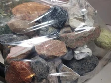 2.5Lb Crystals Rocks Lot, Bulk Assortment Of Mineral Specimens Random Stones