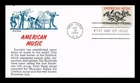 US COVER AMERICAN MUSIC FIRST DAY ISSUE KHOL KRAFT CACHET