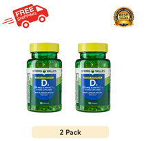 2 PACK Spring Valley Vitamin D3 Softgels, 5000 IU, 100 Count FRESH