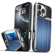 vCommute for Wallet Case, Military Grade iPhone 16 Pro Max Classic - Blue