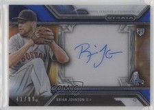 2016 Topps Strata Auto Blue 41/99 Brian Johnson #SA-BJ Auto 2f9
