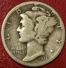 1936 Mercury Dime 90% silver Age90 over time G became a C is KM#140 MR.Bean chat
