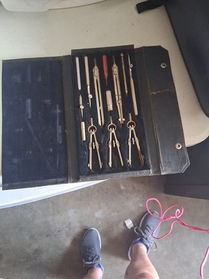 Vintage Charvos Drafting Engineering Set No. 877P  Made in USA