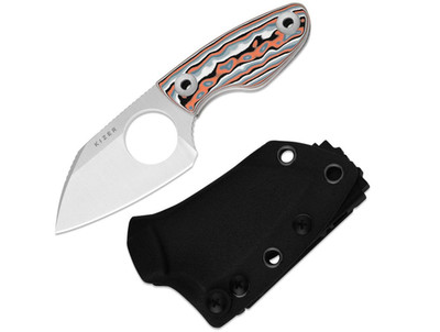 KIZER Nightjar Full Tang Neck Knife 42a EDC Messer AUS-10 Vortex Micarta 1114A3