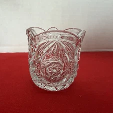 Antique fan Pattern Early American Pattern Glass Toothpick Holder Starburst
