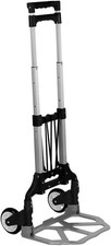 Mount-It Folding Hand Truck  Personal Dolly Foldable Aluminum Trolley Cart