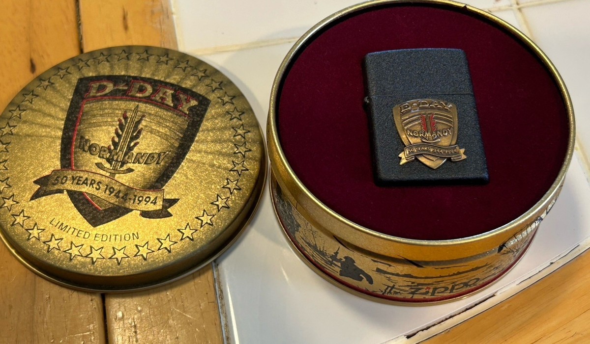 Vintage Zippo D Day Normandy Limited Edition w Tin 50th