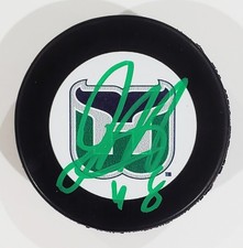 JORDAN MARTINOOK SIGNED CAROLINA HURRICANES VINTAGE WHALERS NHL HOCKEY PUCK LOA