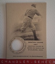 DENTON CY YOUNG Red Sox 1867 Penny Coin Collector Baseball Card