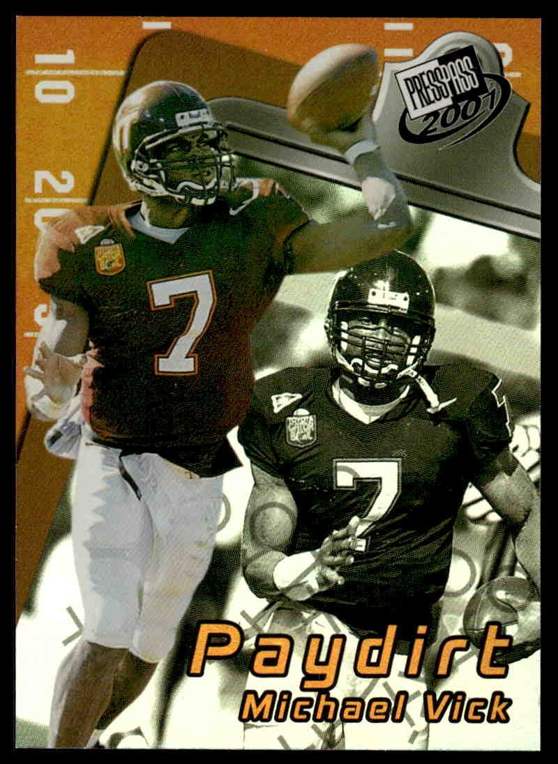 Michael Vick Press Pass Paydirt #PD2 Base