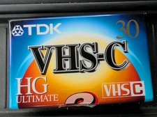 TDK VHS-C HG Ultimate 30 tape new/sealed