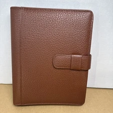 NWOT Camel Classic Sized 6-1.25" Rings Faux Buffalo Leather Planner Binder Case