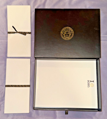 Versace Medusa Stationary Set RARE Authentic Envelopes Soho NYC Embossed Gold