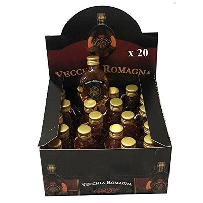 VECCHIA ROMAGNA BRANDY MIGNON MINIATURE 3 CL 20 BOTTIGLIETTE