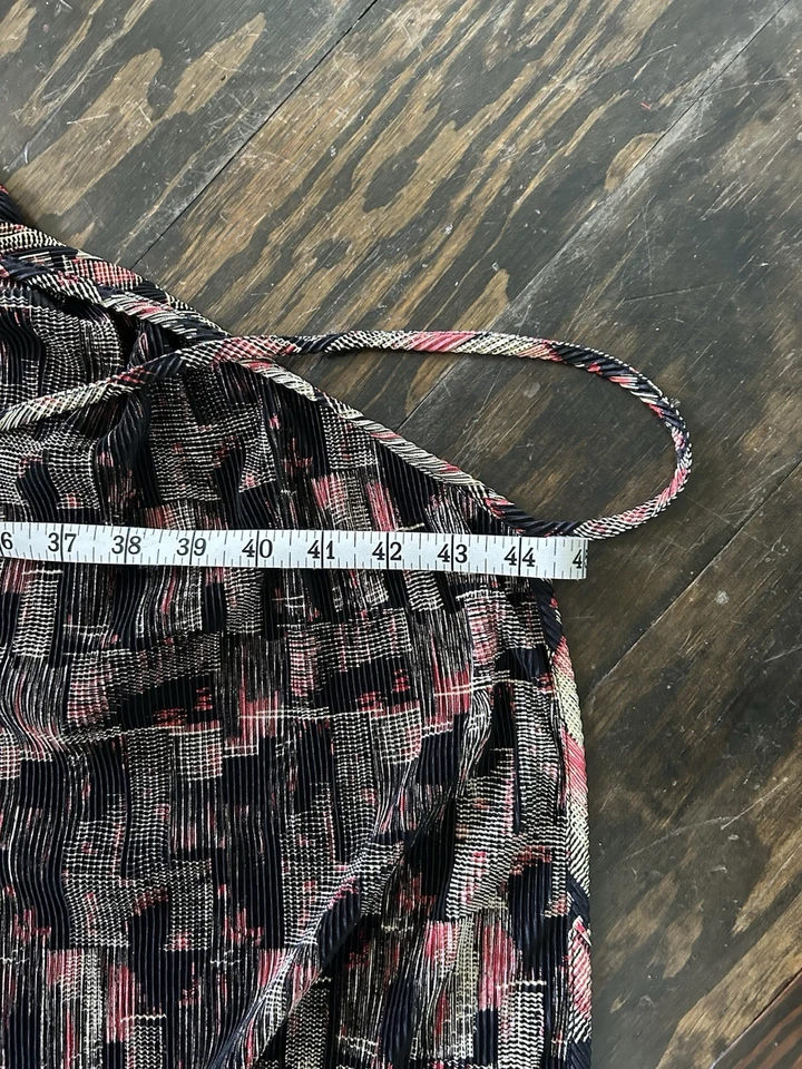 Vestido de Cóctel Vintage Disco Slinky Wiggle Wrap Look Talla Grande Corbata Lateral Metal Foto 4 de 4