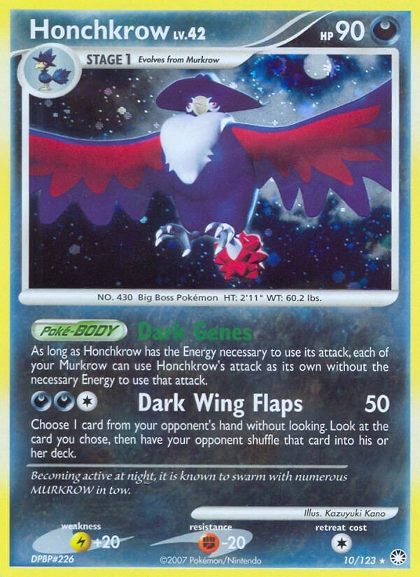 Honchkrow Holofoil Mysterious Treasures 10/123 Pokemon