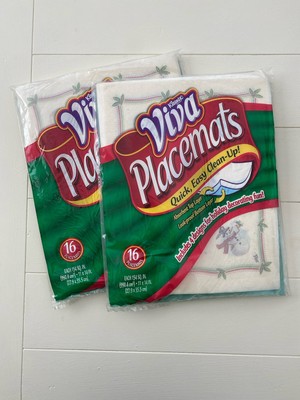 Kleenex Viva Placemats Snowman 2 Packs Holiday Disposable Qty 32 Vtg Sealed NIP