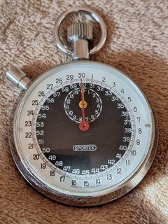 Vintage Sportex Stoppuhr – Swiss Made – 15 Min / 30 Sek Chronometer R