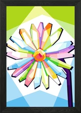 Beutiful Flower In Pop Art Framed Wall Art Poster Canvas Print Picture