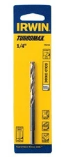 Irwin Hanson 73316 1/4" Turbomax® High Speed Steel Straight Shank Jobber Length