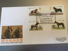 GB STAMPS RARE FIRST DAY COVER 1978 HORSES HAVERING PARK