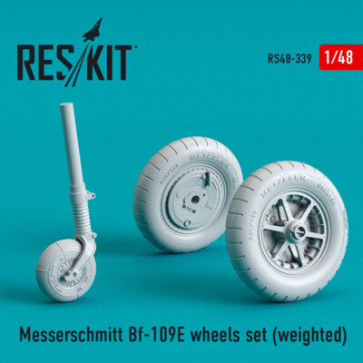 1/48 Bf-109E Wheels set (weighted) for Monogram/Dragon/Eduard/Tamiya kits