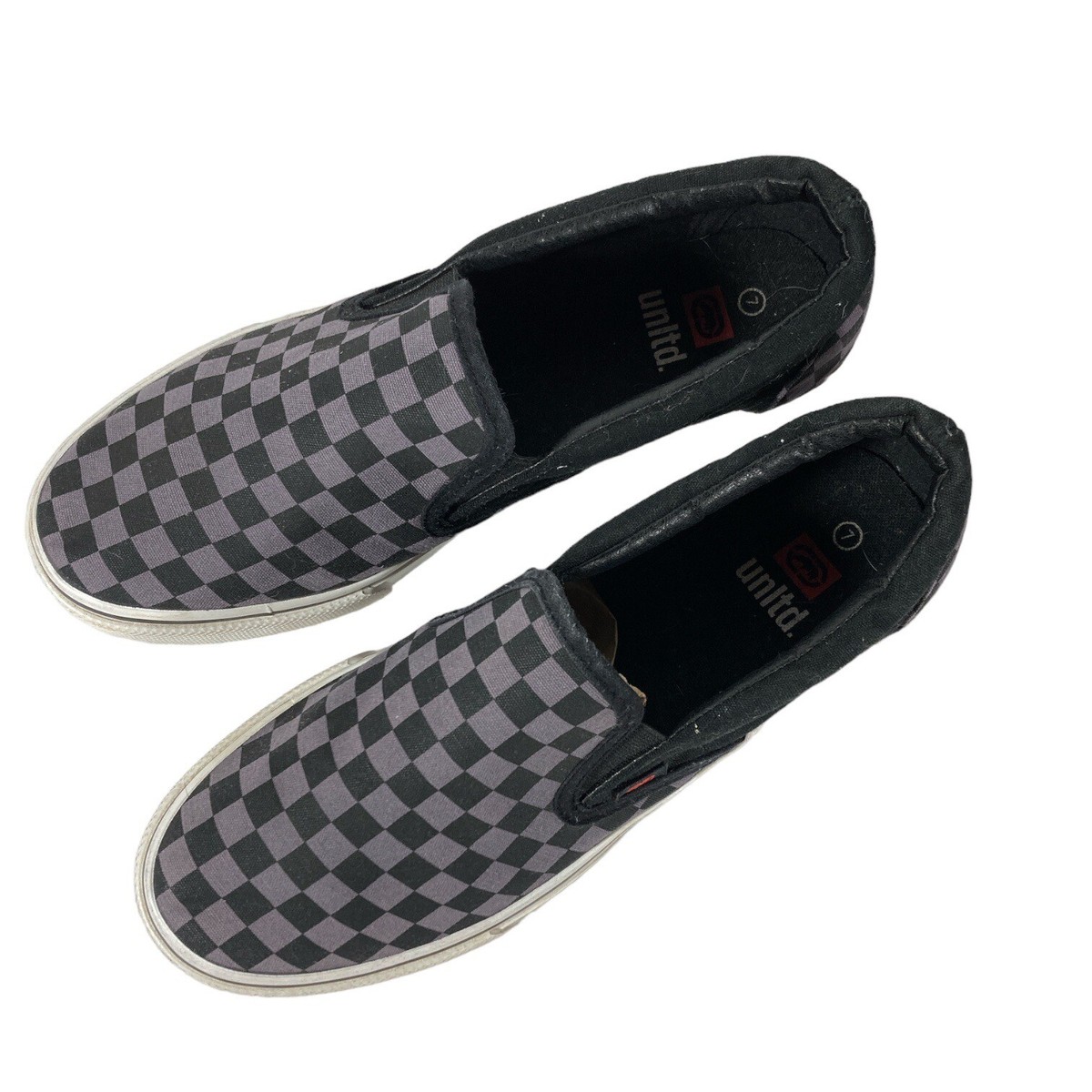Ecko Unltd Gray Steven Checkerboard Slip On Sneakers SIZE 10 Ecko Unltd Slip On Checkerboard Mens Size 7 | Mercari main image 3