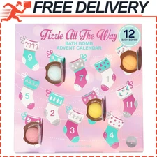 SpaLife "Fizzle All The Way" Bath Bomb Advent Calendar 12 Days of Relaxation Fun