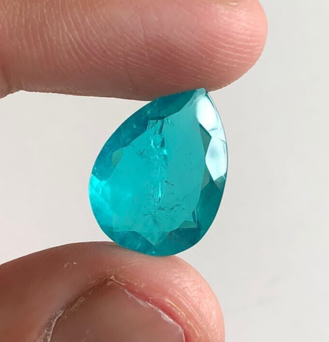 18x14 MM Paraiba Tourmaline, Top Quality paraiba tourmaline Doublet Gemstone - Picture 2 of 5