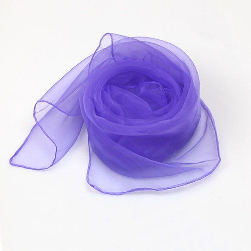 Solid Color Chiffon Square Scarf Neck Shawl Thin Silk Scarves DIY Pure Color√✜ - Picture 28 of 41
