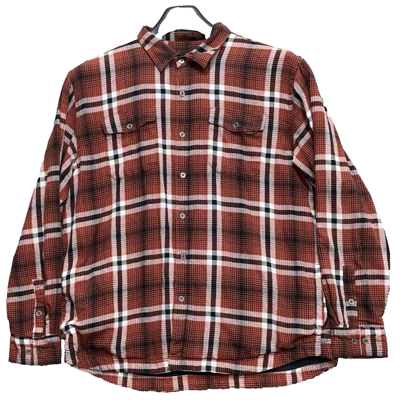 WRANGLER ATG Men's All Terrain Check Plaid Lined Flannel Outdoor Over Shirt XL