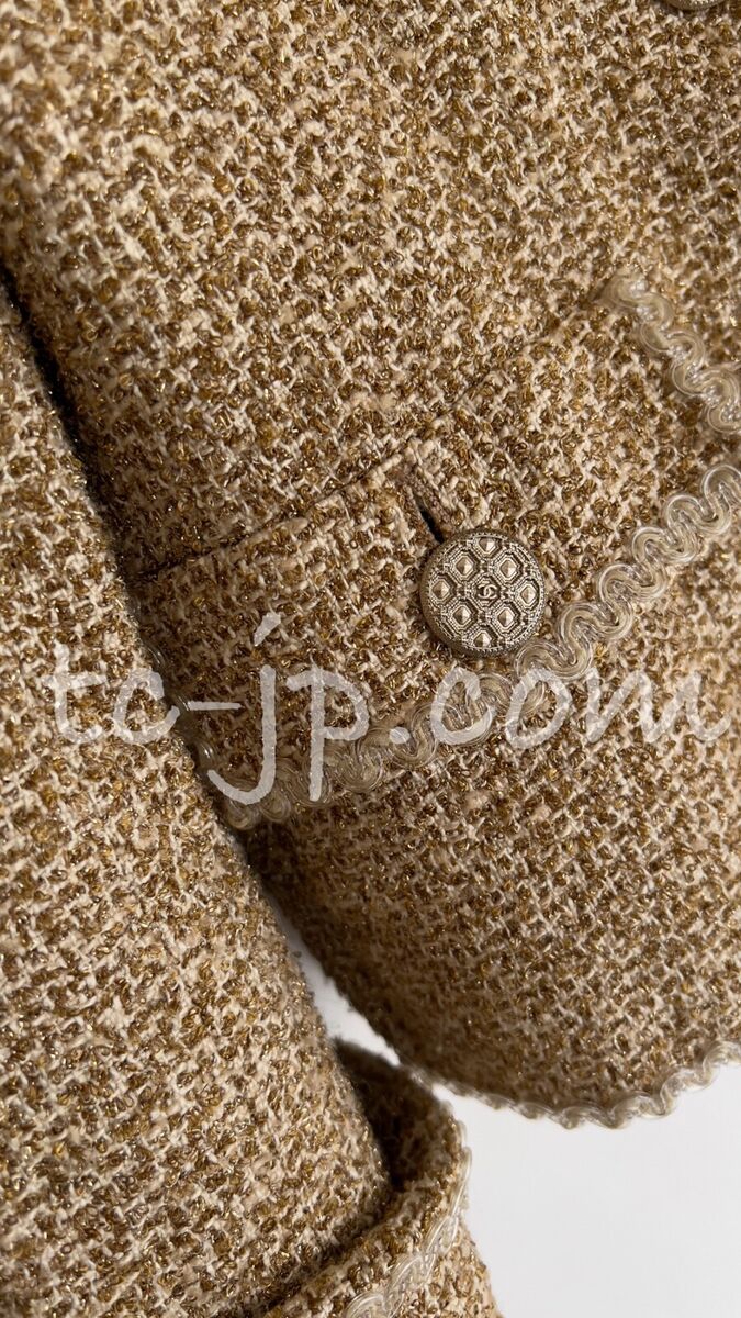 $8250 CHANEL 13C Gold Beige Lesage Tweed Runway Jacket $8250 CHANEL 13C Gold Beige Lesage Tweed Runway Jacket
