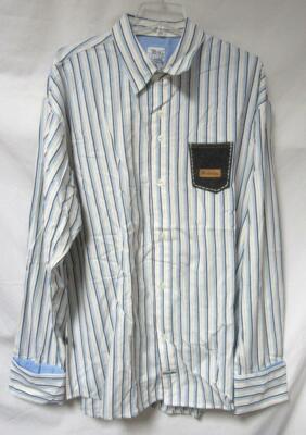 Meoshe Men's Size 2XL or 3XL Striped Button-Down Shirt MSRP $58.00 C1 2673
