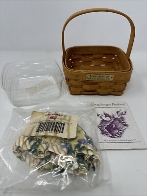 Longaberger 1996 Hostess Appreciation Basket Combo, Rose Liner and Protector
