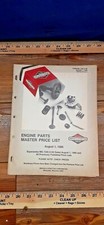 Rare Genuine Factory 1986 Briggs  Stratton Engine Parts Master Price List