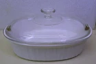 Vintage Corning Ware F-2-B French White 2.8 Liter Casserole Dish with Pyrex Lid
