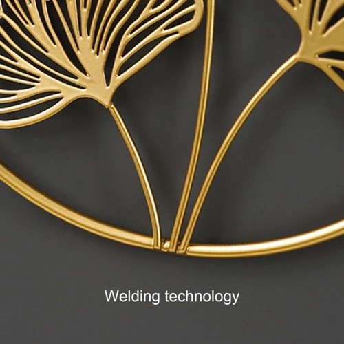 Nordic Ginkgo Leaf Wall Decor Ornament Iron Light Gold Palm Maple Leaf Hangings - Picture 7 of 17